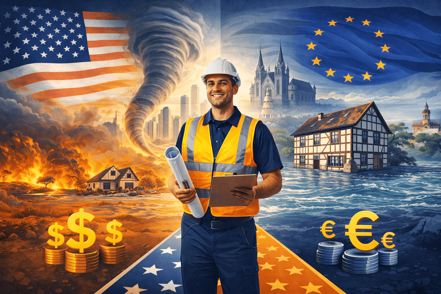 US vs. Europe: A Tale of Two Property Restoration Markets